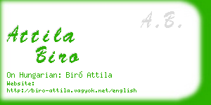 attila biro business card