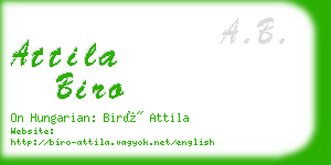 attila biro business card